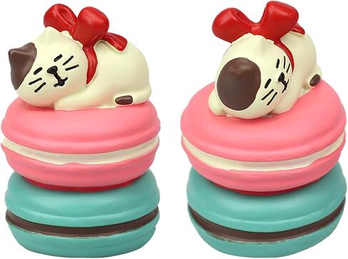 Cute Miniature Cat Figurine Resting on Chocolate Resin Mini Cat Figures, Kitten Miniature Desk Accessories - Perfect Cute Cat Gift for Cat Lovers in Saudi Arabia