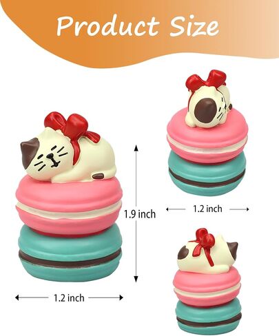 Cute Miniature Cat Figurine Resting on Chocolate Resin Mini Cat Figures, Kitten Miniature Desk Accessories - Perfect Cute Cat Gift for Cat Lovers in Saudi Arabia