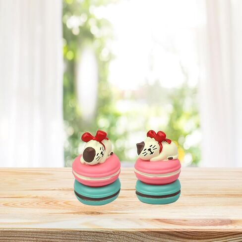 Cute Miniature Cat Figurine Resting on Chocolate Resin Mini Cat Figures, Kitten Miniature Desk Accessories - Perfect Cute Cat Gift for Cat Lovers in Saudi Arabia