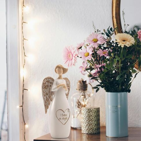 Guardian Angels Figurines Collectible Praying-Statue - Home Decor Hand Painted Angel for Memorial Christmas Baptism Gifts to Show Love Sympathy Gratitude for Girl 2.5 x 1.5X 6 inches in Saudi Arabia