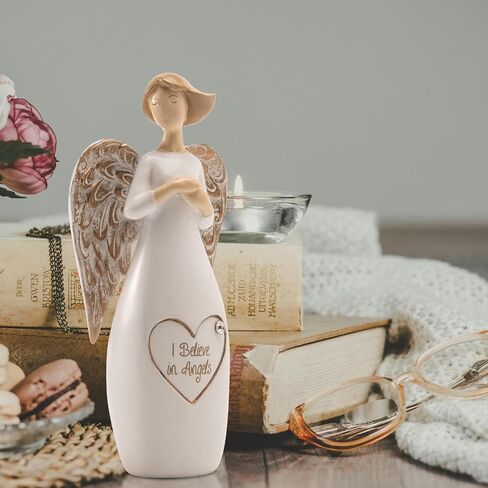 Guardian Angels Figurines Collectible Praying-Statue - Home Decor Hand Painted Angel for Memorial Christmas Baptism Gifts to Show Love Sympathy Gratitude for Girl 2.5 x 1.5X 6 inches in Saudi Arabia