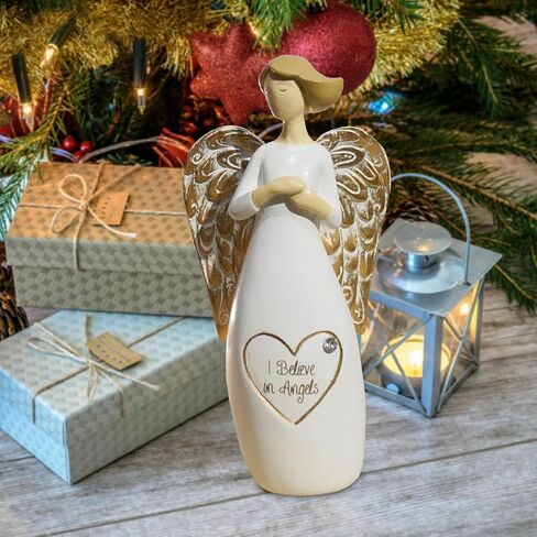 Guardian Angels Figurines Collectible Praying-Statue - Home Decor Hand Painted Angel for Memorial Christmas Baptism Gifts to Show Love Sympathy Gratitude for Girl 2.5 x 1.5X 6 inches in Saudi Arabia