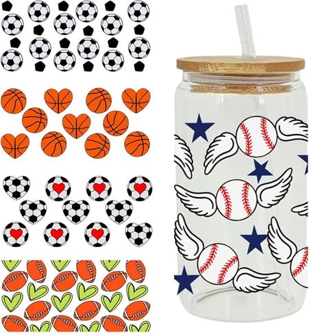 UV Dtf Cup Wrap, Transfer Stickers for Glass Cups, 5 Sheets Butterfly Rub on Transfers, Waterproof Sticker for 16OZ Libbey Cups Furniture Craft Wood DIY Crafts Vintage (Butterfly) in Saudi Arabia