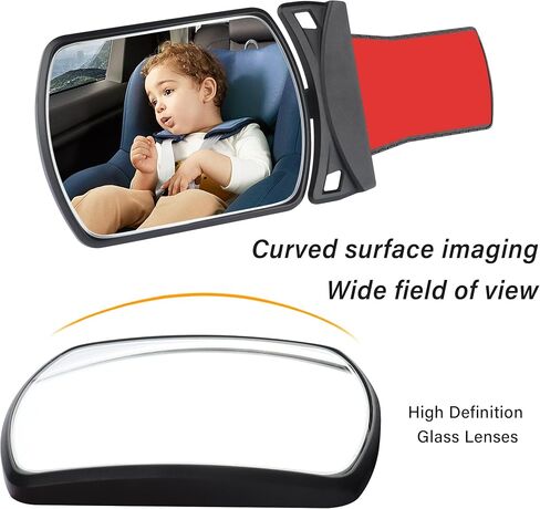 HD Wide Angle Baby Car Mirror,Adjustable Car Seat Mirror for Rear Seat Observation,Universal Car Accessories Interior Rear View Mirror for Ensuring Child Safety in Saudi Arabia