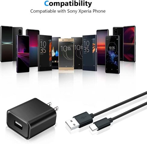 Fast Wall Charger USB C Charging Cable Cord Fit for Sony Xperia 5 IV Sony Xperia 5 III, Xperia 10 III, Xperia 5 II, Xperia PRO, Xperia 10, Xperia 10 IV Xperia 1 III 1 IV, Xperia 1 5 X3 XZ2 XZ1 Phone in Kuwait