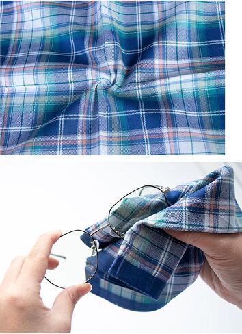 Mens Luxury 100% Cotton Handkerchiefs Plaid Pack in Kuwait