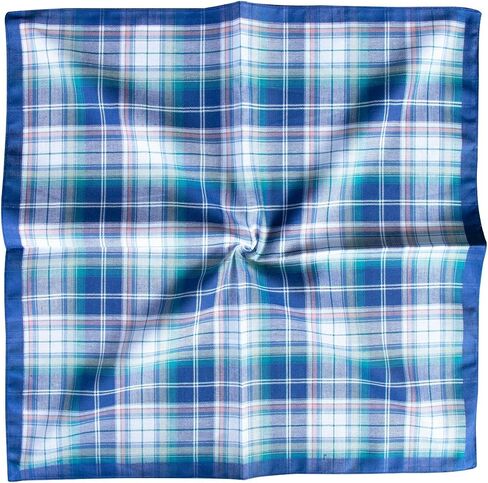 Mens Luxury 100% Cotton Handkerchiefs Plaid Pack in Kuwait