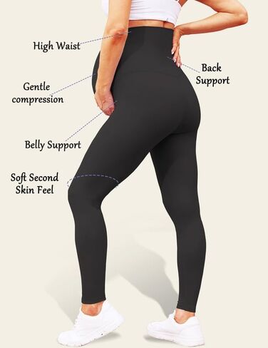 QoBexim Maternity Leggings Over The Belly Ultra-Stretch Pregnancy Yoga Pants Bump Support Workout Leggings Full Length XS-3X in Saudi Arabia