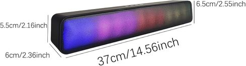 Portable Bluetooth Speaker, Stereo, Matte Black, RGB-Lights, TWS-Mode, Built-in Microphone, Support TF Card/USB/FM/3.5mm Input, Home, Outdoor in Kuwait