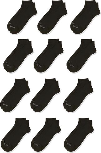 Fruit of the Loom Men's 12 Pair Cushioned Low Cut Sock Sockshosiery, -black, Shoe size 6-12 in Saudi Arabia