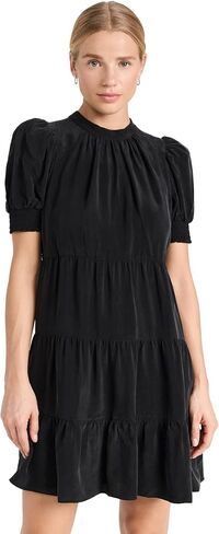 alice + olivia Women's Dorine Puff Sleeve Trapeze Mini Dress in Saudi Arabia