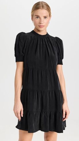 alice + olivia Women's Dorine Puff Sleeve Trapeze Mini Dress in Saudi Arabia