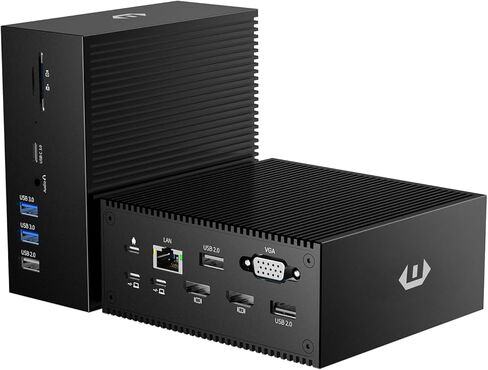 محطة إرساء USB C 16 في 2 شاشة ثلاثية عالمية USB C Dock، 4K HDMI، VGA، مدخل PD 100 واط - محور متعدد المنافذ لأجهزة MacBook Pro/Air، Lenovo، HP، Dell - USB-A/C 3.0، RJ45، الصوت والميكروفون، SD/TF in Kuwait