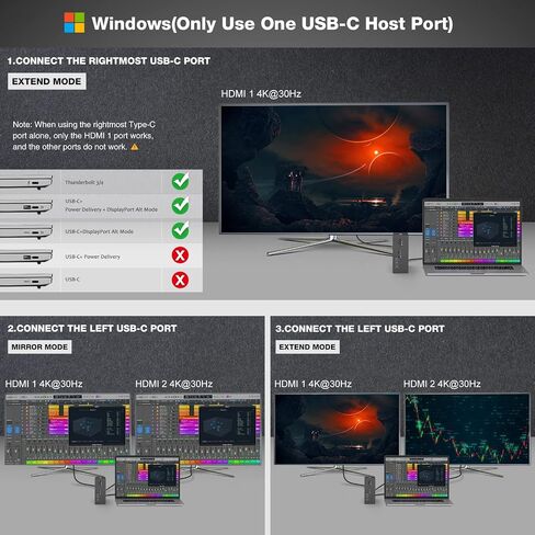 محطة إرساء USB C 16 في 2 شاشة ثلاثية عالمية USB C Dock، 4K HDMI، VGA، مدخل PD 100 واط - محور متعدد المنافذ لأجهزة MacBook Pro/Air، Lenovo، HP، Dell - USB-A/C 3.0، RJ45، الصوت والميكروفون، SD/TF in Kuwait