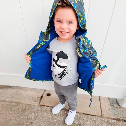 BIG ELEPHANT Kids Rain Jacket Hooded Waterproof Raincoats Lightweight Breathable for Boys Girls in Saudi Arabia