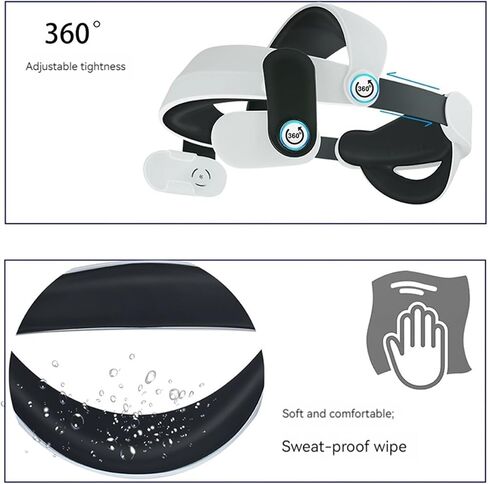 Head Strap for Meta Quest 3 Replacement for Strap, Enhanced Support and Comfort in VR-White in Saudi Arabia