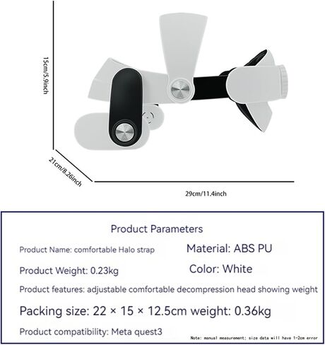 Head Strap for Meta Quest 3 Replacement for Strap, Enhanced Support and Comfort in VR-White in Saudi Arabia