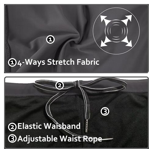 K898 Men’s Swim Jammers Square Leg Swimming Suits Men Athletic Swimwear with Drawstring and Lining Swimsuit Jammer in Kuwait