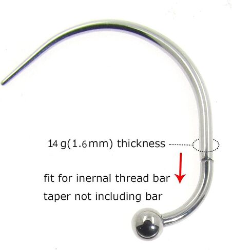 NewkeepsR 22G/20G/18G/16G/14G/12G/10G/8G/6G/4G/2G/0G/00G 316L Steel Taper Insertion Pin for Ear/Nose/Navel/Nipple/Lip/Eyebrow Stretcher, Body Piercing Stretching Kit Assistant Tool in Kuwait