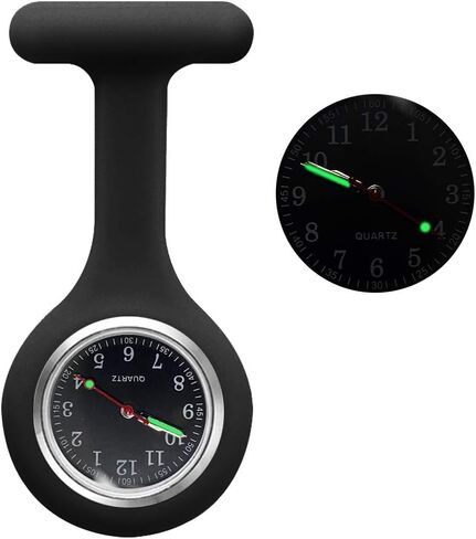 alladaga Set of 3 Nurse Fob Watches, Silicone Doctor Pocket Lapel Clip On Watches Gift in Kuwait