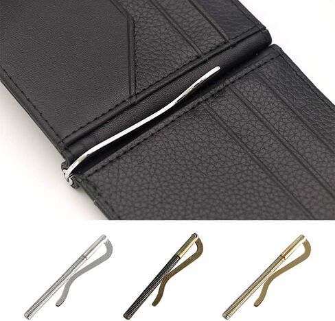 1 قطعة معدن أسود Bifold المال كليب بار المحفظة استبدال أجزاء مشبك زنبركي حامل النقود والمحافظ وحالات البطاقات ومنظمي المال in Saudi Arabia