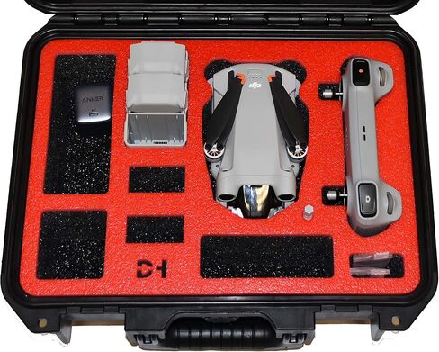 حافظة Pelican - متوافقة مع طائرة DJI MINI 3 Pro Drone مع ملحقات Fly More Kit Plus. يحمل أيضًا وحدة التحكم الذكية RC-N1 أو DJI RC أو RC Pro أو DJI in Saudi Arabia