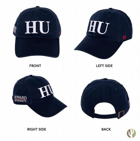 Desert Cactus Howard University Baseball Hat Bison HU Brimmed Embroirderd Cap Adjustable Cloth Strap Adult (Style D) Blue in Saudi Arabia