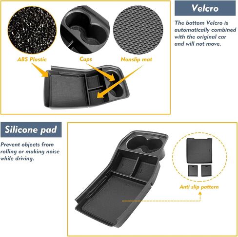 2024 EV9 Center Console Organizer Tray Storage Box, Compatible with 2024 EV9 Armrest Storage Box Tray EV9 2024 Accessories in Saudi Arabia