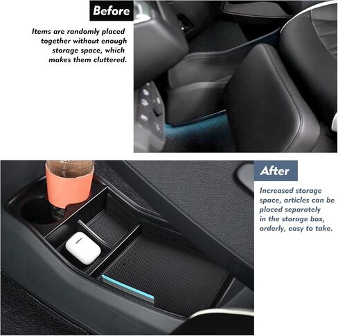 2024 EV9 Center Console Organizer Tray Storage Box, Compatible with 2024 EV9 Armrest Storage Box Tray EV9 2024 Accessories in Saudi Arabia