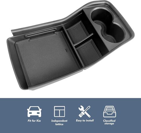 2024 EV9 Center Console Organizer Tray Storage Box, Compatible with 2024 EV9 Armrest Storage Box Tray EV9 2024 Accessories in Saudi Arabia