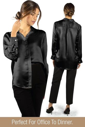 Luxury Artisan Silk Shirts for Women, Silk Button Down Shirts, Silk Blouse in Kuwait