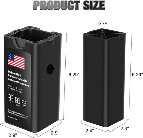 Trailer Hitch Receiver Adapter Reducer Sleeves Set 3 to 2-1/2 or 2-Inch, 2-1/2 to 2 Inch Hitch Extender Towing Hitch Receivers in Saudi Arabia
