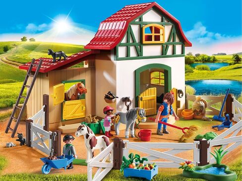 Playmobil 6927 Country Pony Farm with 2 Pony Stalls and Storage Loft in Saudi Arabia