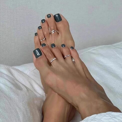 Milacolato 925 Sterling Silver Toe Rings for Women 18K White Gold Plated Arrow Heart Infinity Vintage Celtic Knot Teardrop Daisy Flower Stylish Toe Rings Adjustable Toe Band Rings Summer Beach Foot Jewelry in Kuwait