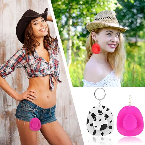 50PCS Mini Cowboy Hats for Cupcake Party Plastic Tiny Cowgirl Hat Small Cute Doll Hats for Cake Toppers Cowboy Hat Bottles Decorations (White) in Saudi Arabia