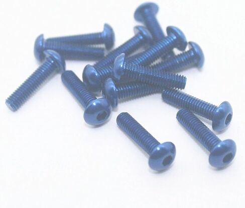 20pcs M3 Allen Screws 7075 Aluminum Alloy Hex Socket Button Head Cap Screws (Dark Blue, 12mm) in Saudi Arabia