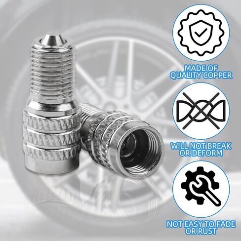 4PCS Double Seal Valve Stem Caps & Inflate Tire Air Caps, High Pressure Flow Through Tires Air Cap for Truck Car RV Semi Bus Tires Semi Truck Accessories, Silver Air Cap Tire in Saudi Arabia