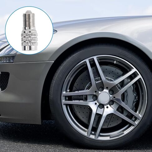 4PCS Double Seal Valve Stem Caps & Inflate Tire Air Caps, High Pressure Flow Through Tires Air Cap for Truck Car RV Semi Bus Tires Semi Truck Accessories, Silver Air Cap Tire in Saudi Arabia