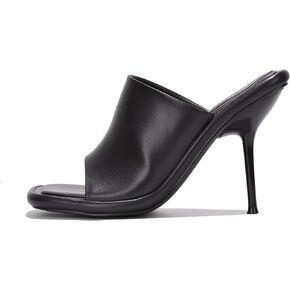 Cape Robbin Ander Slip On Stiletto High Heels for Women, Women's Square Toe Heeled Sandals