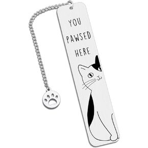 Bookmark Gifts for Cat Lovers, Cat Mom Gifts, Cat Dad Gifts, Funny Cat Gifts for Friends Coworkers, Cute bookmarks for Women Girls, Reading Accessories for Book Lovers, Bookish Gifts for Book Club