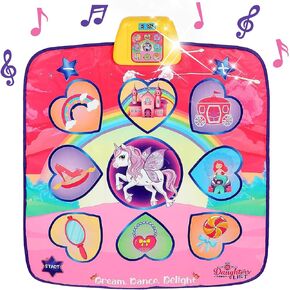 Dance Mat - - Dance Mixer Rhythm Step Play Mat - Dance Game Toy Gift for Kids Girls Boys - Dance Pad with LED Lights, Adjustable Volume, Built-in Music, 3 Challenge Levels (3-12 Years Old)