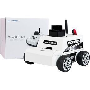Yahboom ESP32 Smart Robotics ROS2 Humble Robot Kit microROS Robot Car Virtual Machine as Controler 4WD Car,DIY Electronic Python Programming Project for 18+ Teens Adults