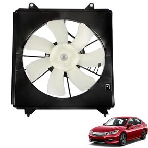 مجموعة مروحة تبريد مشعاع السيارات من munirater لاستبدال الجانب الأيمن لعام 2013 2014 2015 2016 2017 Accord LX EX LX-S Touring 620297 386155A2A01 HO3113134
