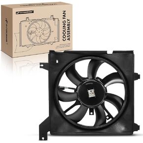 A-Premium Engine Radiator Cooling Fan Assembly Compatible with Hyundai Models - Elantra 2001-2006, 2.0L - Replace# 253862D000, 253502D000