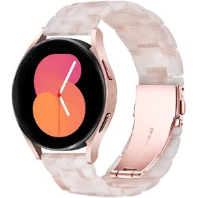 Resin Bands Compatible with Samsung Galaxy Watch 6 5 40mm 44mm/Pro 45mm,Galaxy Watch 4 40mm 44mm,Galaxy Active 2 40mm 44mm,20mm Band for Galaxy Watch 6 4 Classic 42mm 43mm 46mm 47mm Watch 3 41mm Women