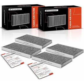 A-Premium 4-PC Cabin Air Filter with Activated Carbon Compatible with Kia Sorento 2003-2009, Replace# 971333E260, 971333E270
