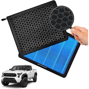 CF10374 Cabin Air Filter - Fits Toyota Tacoma (2005-2023), Dodge Dart (2013-2016), Pontiac Vibe (2003-2008) | Honeycomb Structure, Durable with Activated Carbon Beads (1 Pack)