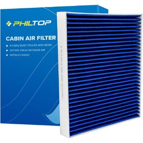 PHILTOP Cabin Air Filter, Replacement for CF11966, Sierra 1500 2019-2023, Silverado 1500 2019-2023, Yukon 2021-2023, Equinox 2018-2023, Blazer 2019-2023,Premium Cabin Filter with Activated
