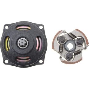 GOOFIT Small 25H 6 Tooth Drum Gear Box Drum Clutch Pad kit with Groove for 2 Stroke 47cc 49cc Engine Mini Dirt Kids Pocket Bike Dirt Bike ATV