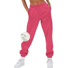 AUTOMET Women’s Casual Baggy Fleece Sweatpants High Waisted Joggers Pants